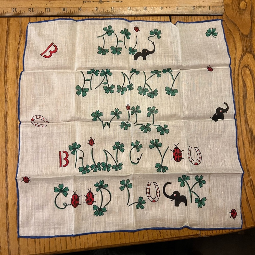 Three vintage hankies